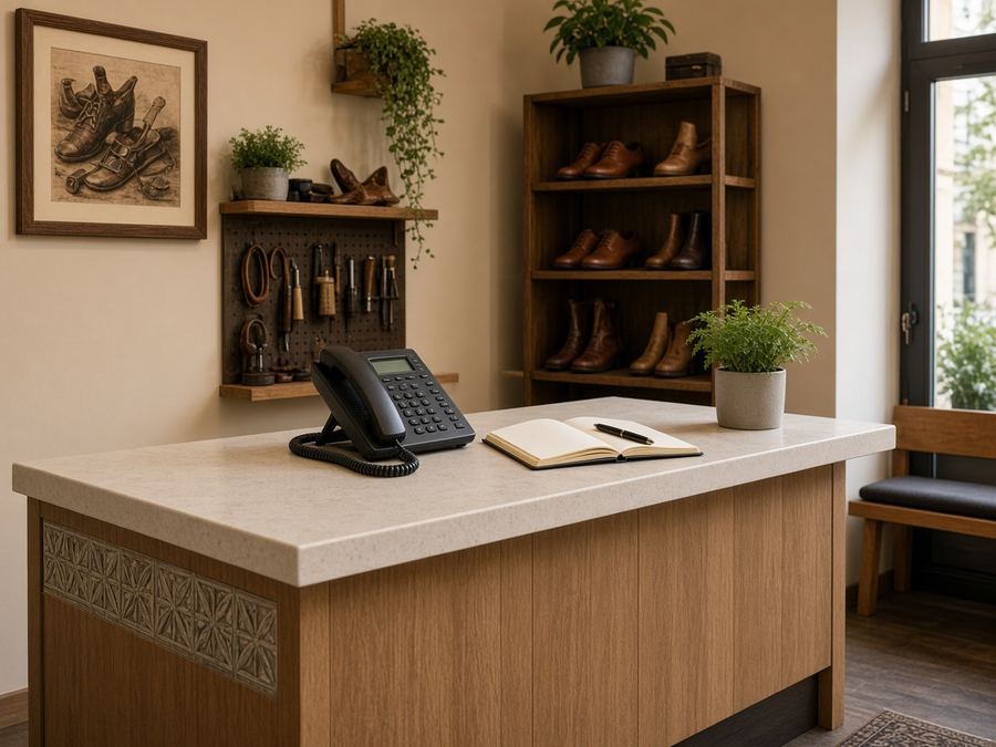 Contact desk at Ladleintar House in Košice